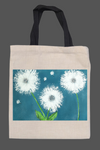**Dandelions make a wish Tote bag with black handles