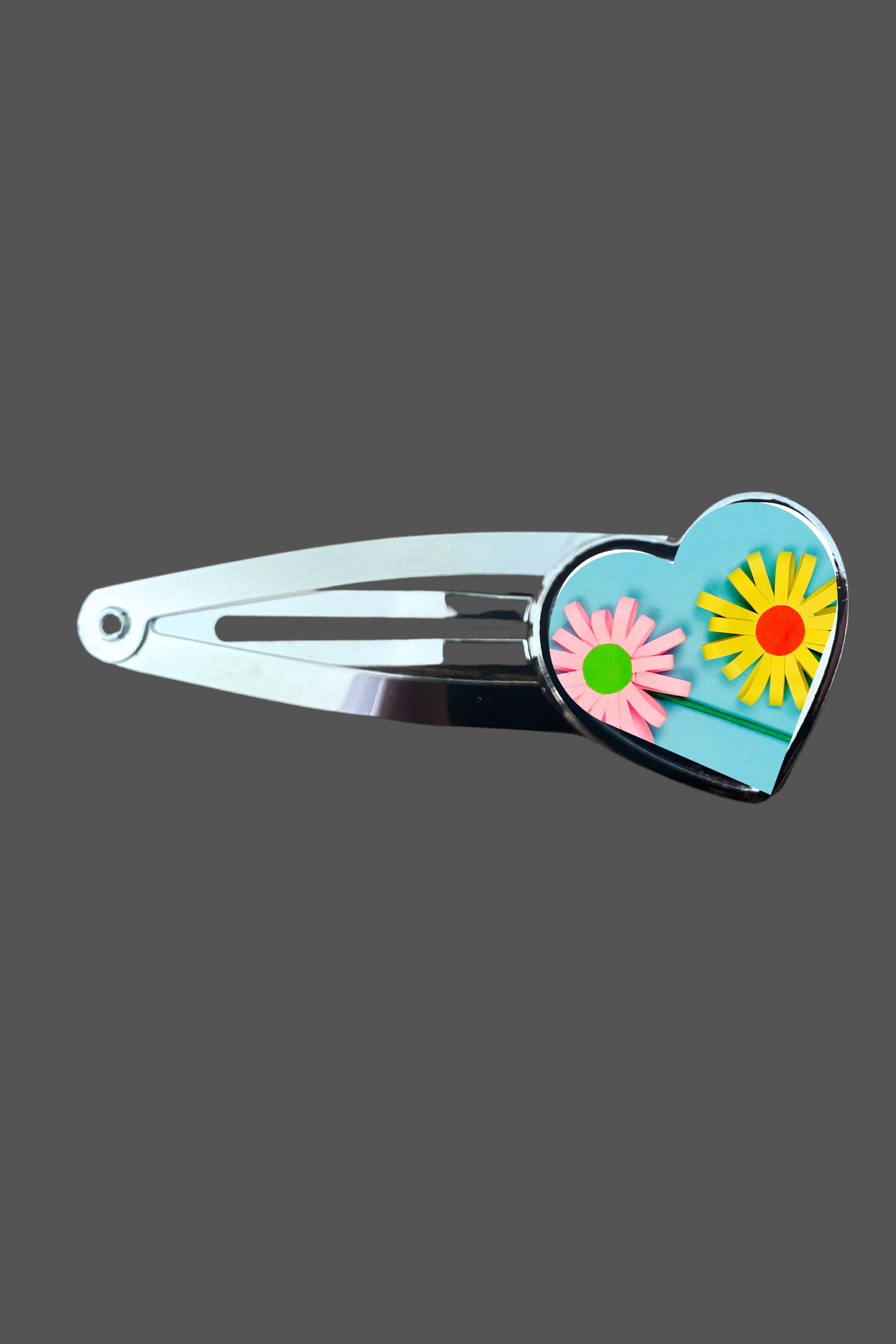 **Pair of flowers sublimation hair clip