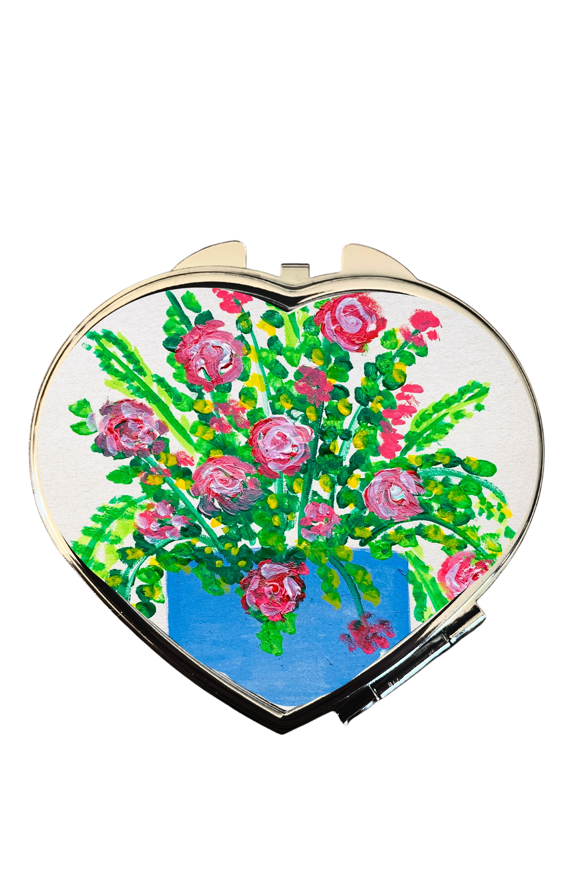 ***Flower plot compact mirror