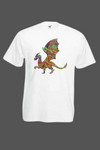 Short sleeve cotton t-shirt (various colours) with Dragon  design