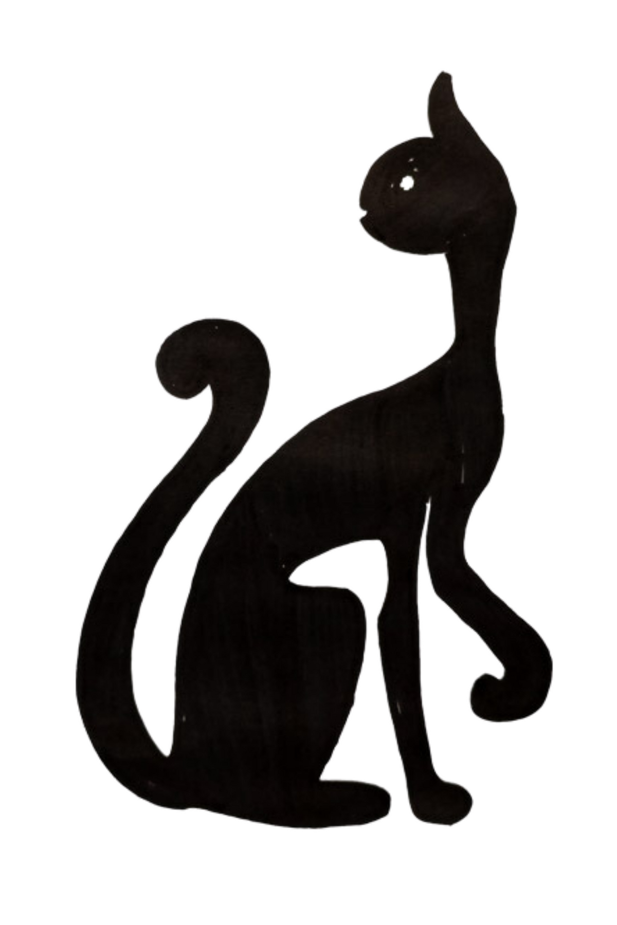 **Black Cat printed cotton T-Shirt