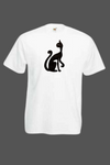 **Black Cat printed cotton T-Shirt
