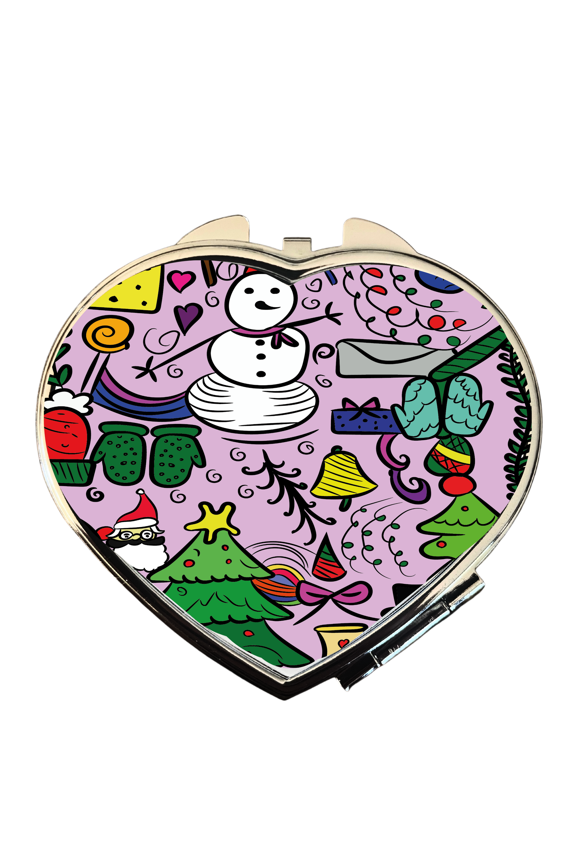 ***Colourful Christmas compact mirror