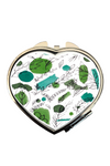 **Green pattern compact mirror