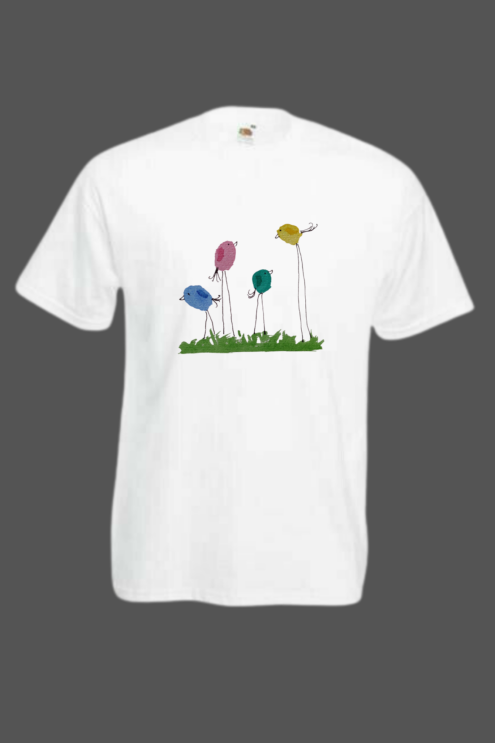 **Painted Birds cotton T-shirt various colours