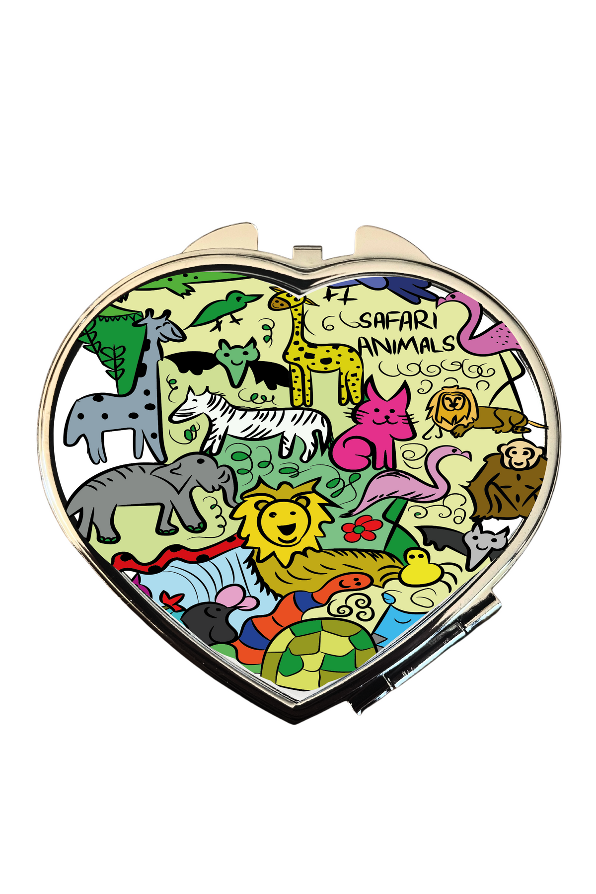 ***Animals from Safari compact mirror