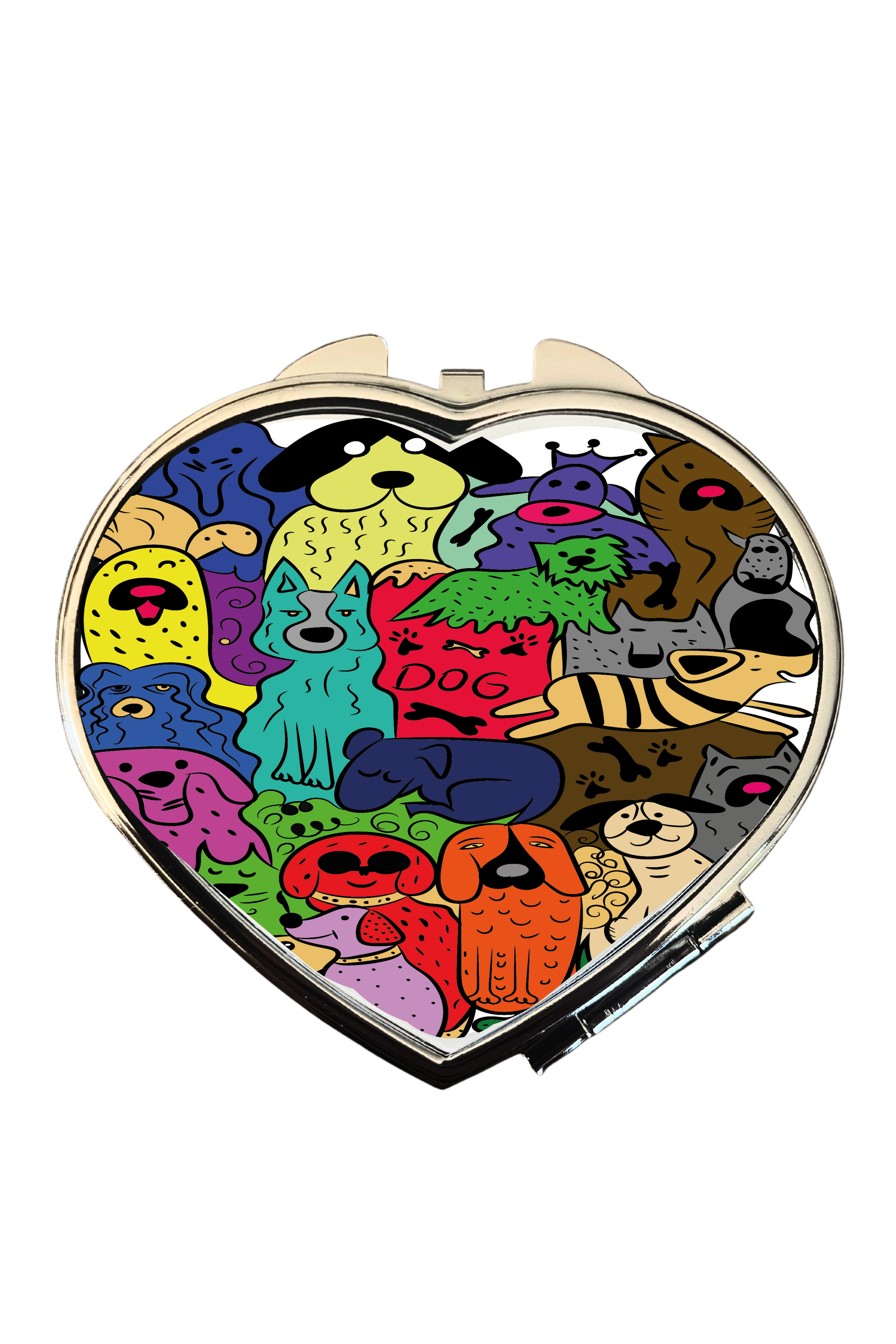 ***Dogs colourful  compact mirror stand out from the pack!