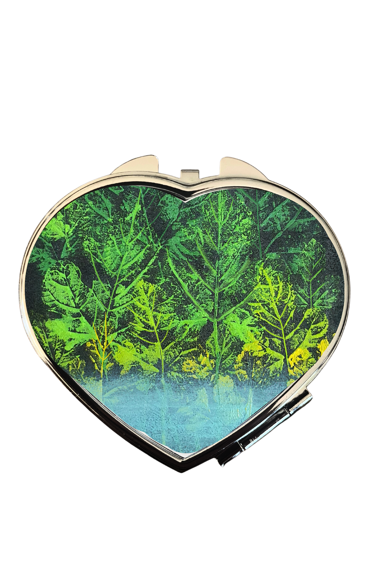 ****Leaves over water compact mirror