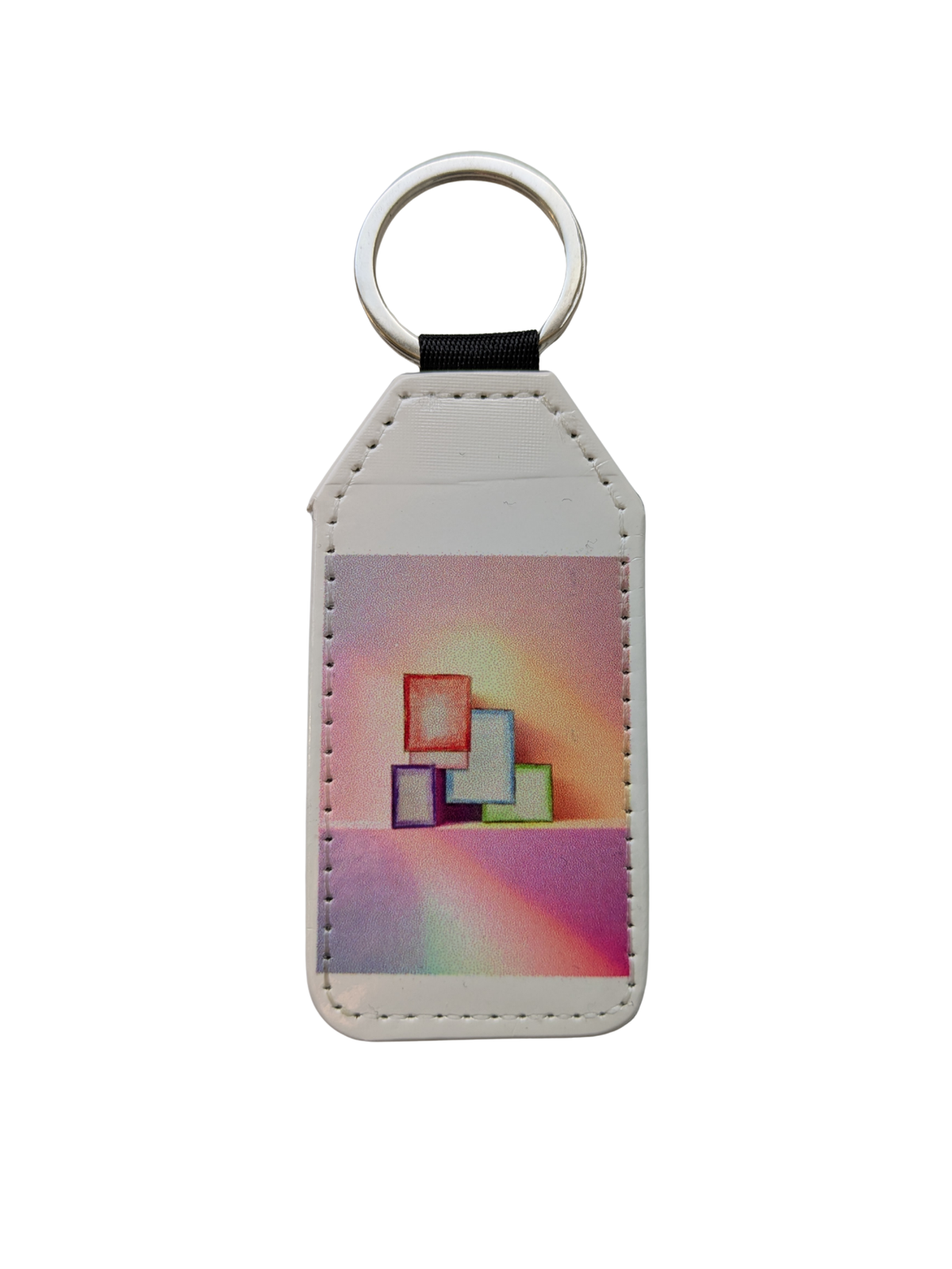 Keyring in Rainbow Effect Design