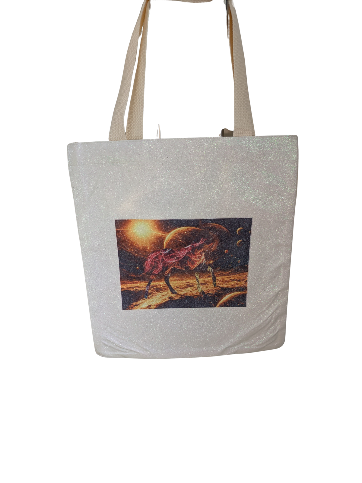 Tote Bag - with Planets and Horse Design