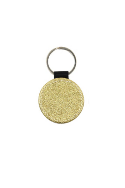 Keyring with gold glitter reverse with a silhouette design- Brier 2022-23