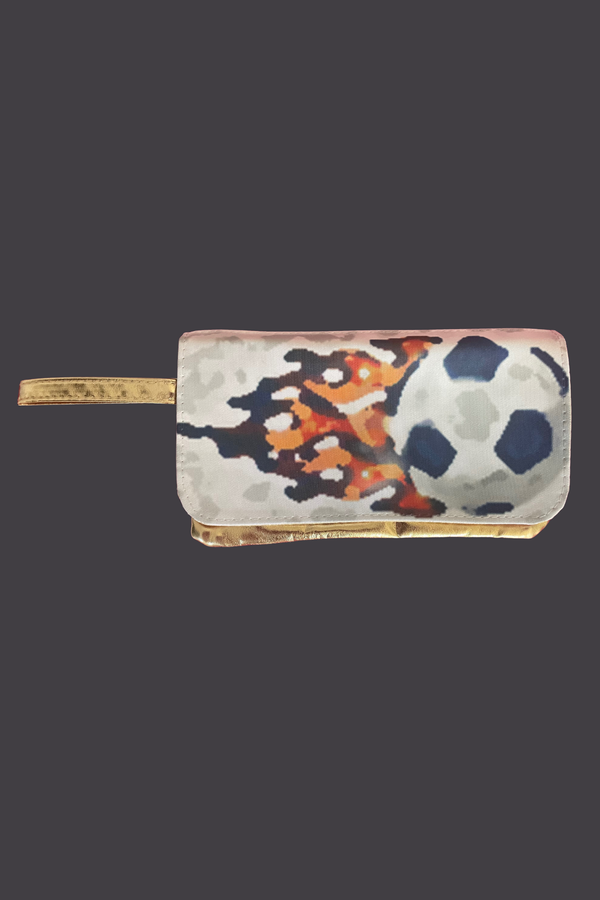 Gold Cosmetic Bag Football design- S Dean 2022-23