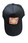 Baseball cap with kaleidoscope design in black- Wolverhampton 2022-23