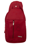 Shoulder bag in red with penguin engraved design- Brier 2022-23
