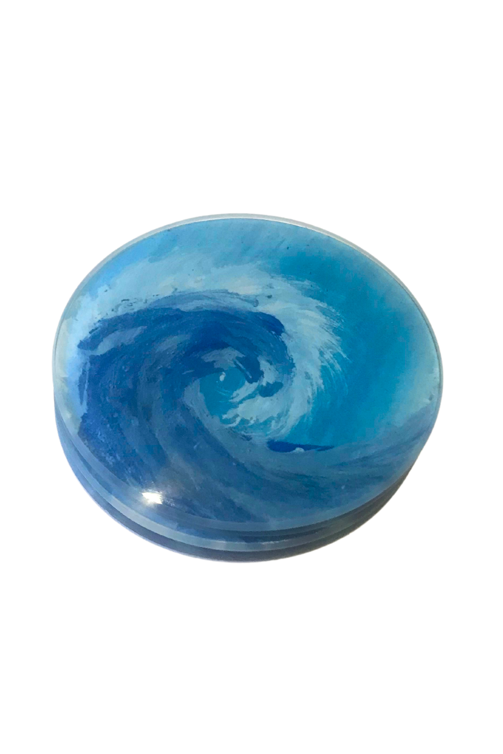 ***Glass coasters with a wave design- pack of 4