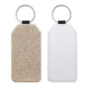 *Keyring with a silver and glitter design