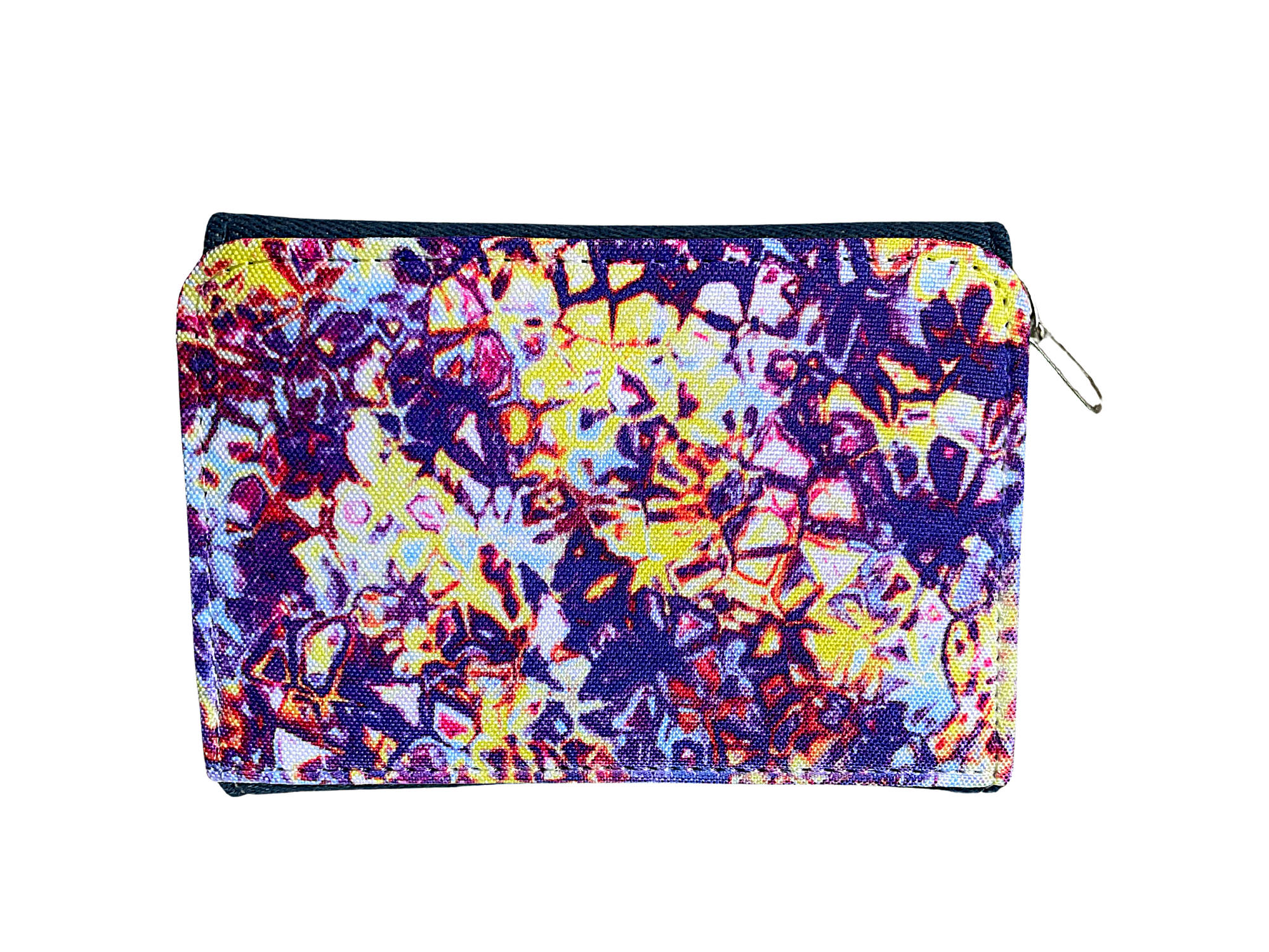 *Wallet with purple and yellow pattern