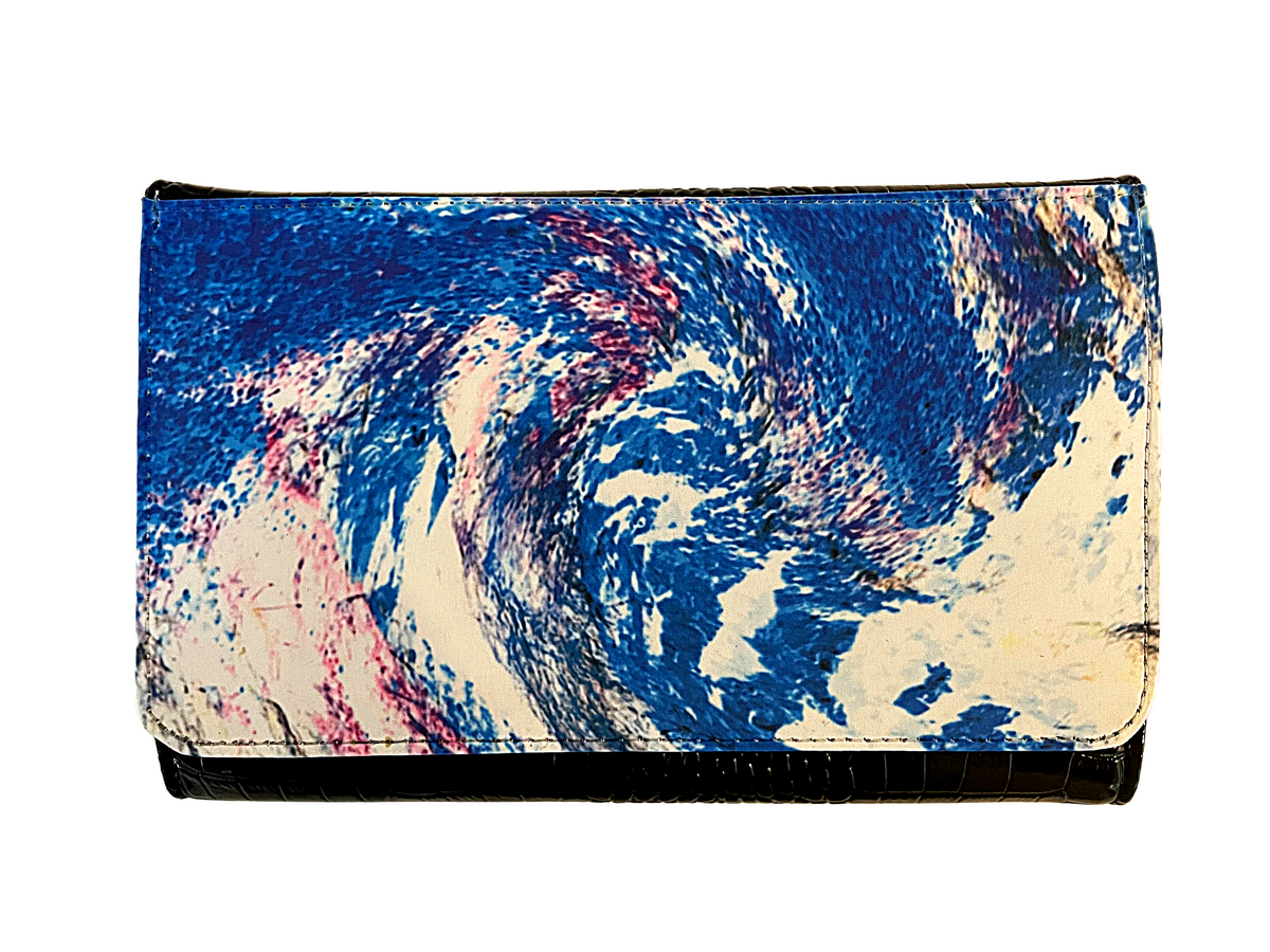 *Evening Bag with blue swirl design