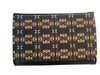 *Evening bag in a blue and black pattern