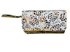 *Gold Cosmetic bag in a white, black and gold design