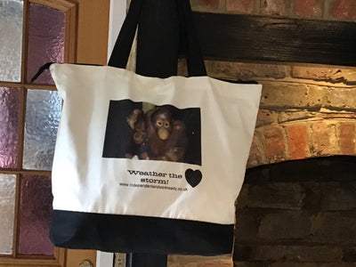 Orangutan Weather the Storm Independent and Work Ready shopping bag