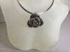 Sterling silver small rose pendent on a sterling silver chocker