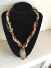 Unusual Agate natural stone necklace