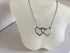 Silver 925 two hearts necklace