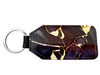 *Keyring with blue and gold marble design