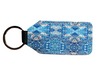 *Keyring in blue repeat pattern