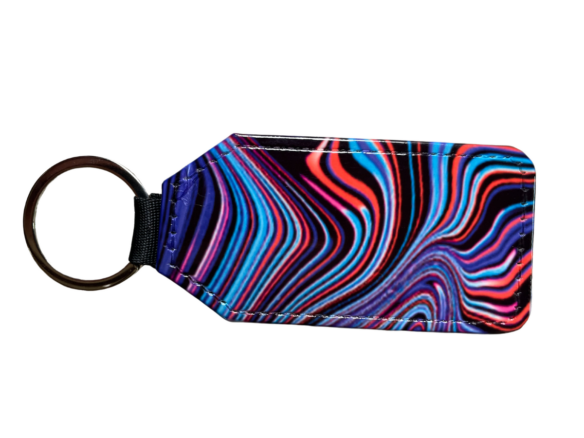 *Keyring in purple swirl design