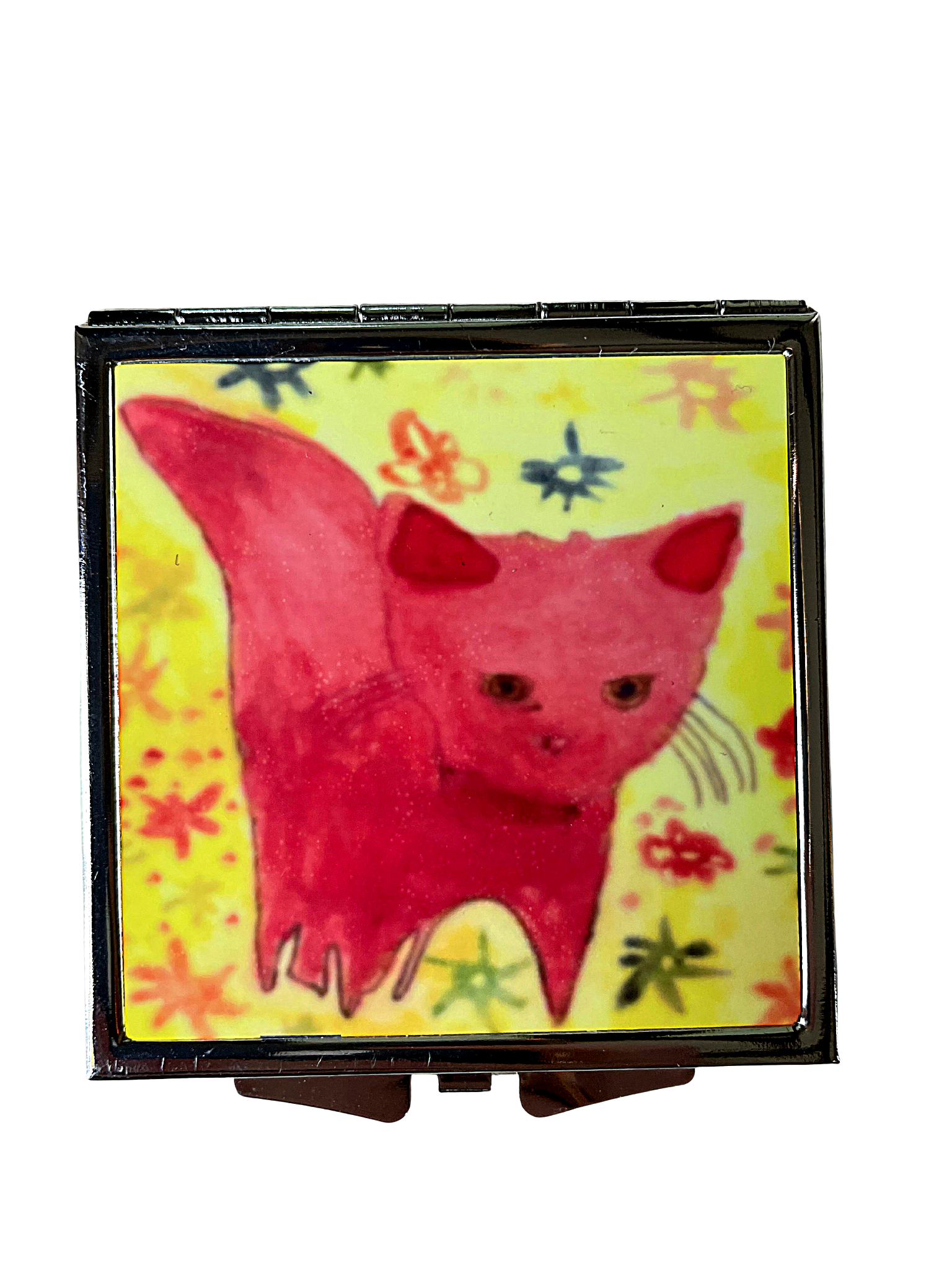 *Compact Mirror with cat design