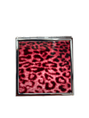 *Compact Mirror with deep pink leopard print