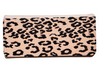 *Large pink PU leather purse with pink leopard print design