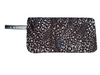 *Silver Cosmetic Bag in a black leopard print design