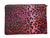 *Glittery pink cosmetic bag in leopard print design